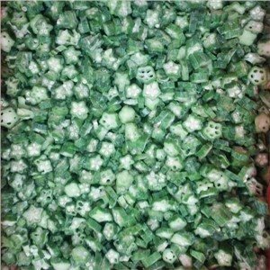 Gefrorener Okra-Schnitt